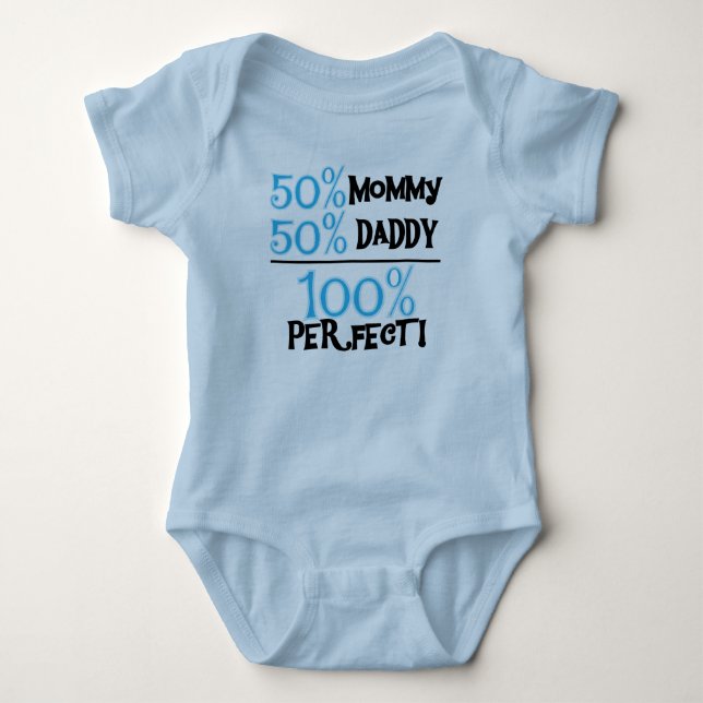 Body Para Bebê 100% de azul perfeito (Frente)