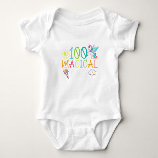 Body Para Bebê 100 Magical Days 100th Day Of School Unicorn Teach