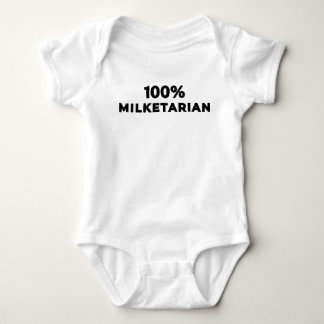 Body Para Bebê 100% Milketarian - Preto