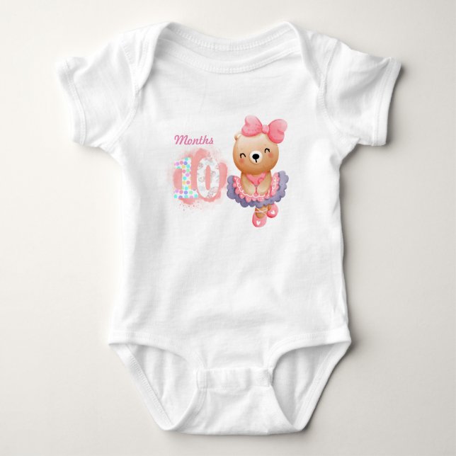 Body Para Bebê 10 meses de roupa para bebê (Frente)
