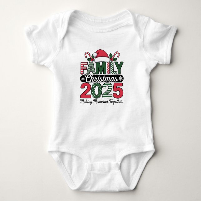 Body Para Bebê 2025 Family Christmas  (Frente)