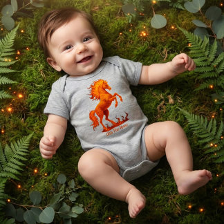 Body Para Bebê 2026 Year of the Fire Horse Chinese Zodiac