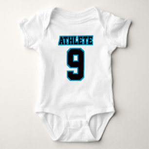 Body Para Bebê 2 Side WHITE BLACK BLUE Romper Football Jersey