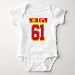Body Para Bebê 2 Side WHITE CRIMSON DOURADO Outfit Jersey