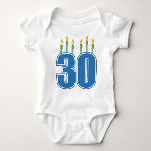 Body Para Bebê 30 velas (azul/verde)