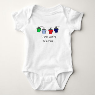 Body Para Bebê 4 lanternas Mamãe Bryn Mawr - roupa branca para be