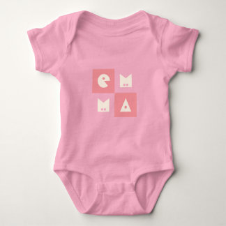 Body Para Bebê 4 letras: roupa rosa quente