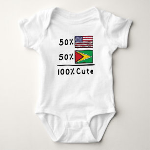 Body Para Bebê 50% americano 50% guianense 100% Cute Guyana USA F