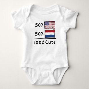 Body Para Bebê 50% americanos 50% holandeses 100% Cute Países Bai