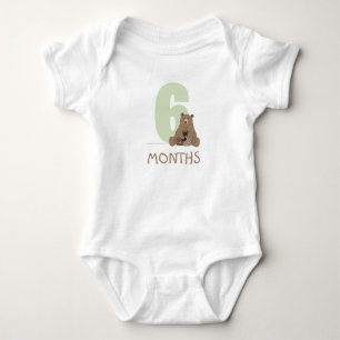 Body Para Bebê 6 meses de mamã urso e bebê
