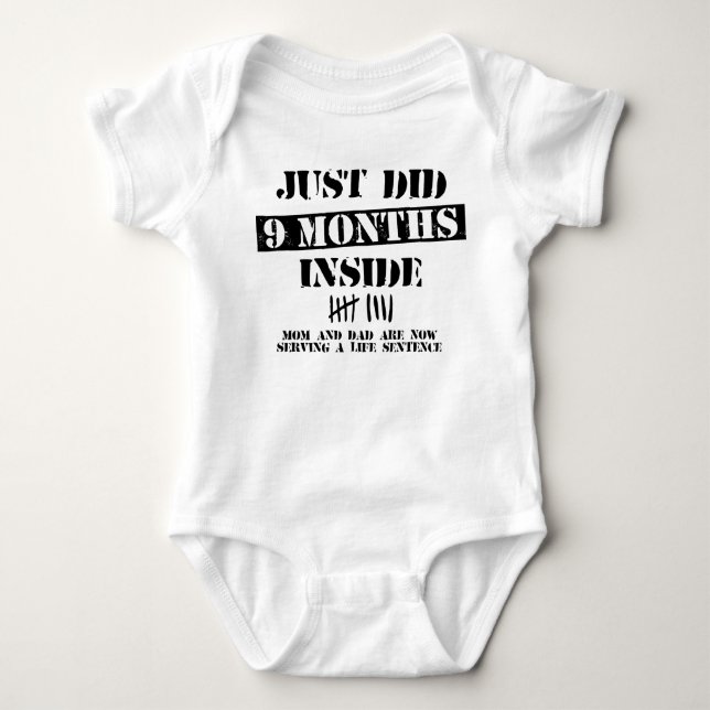 Body Para Bebê 9 Meses Preso (Frente)