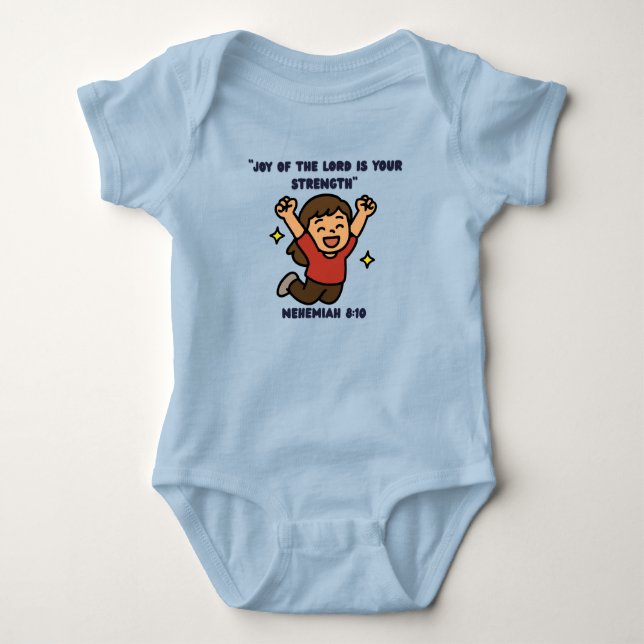 Body Para Bebê A Alegria do Senhor - Versículo Bíblico (Frente)