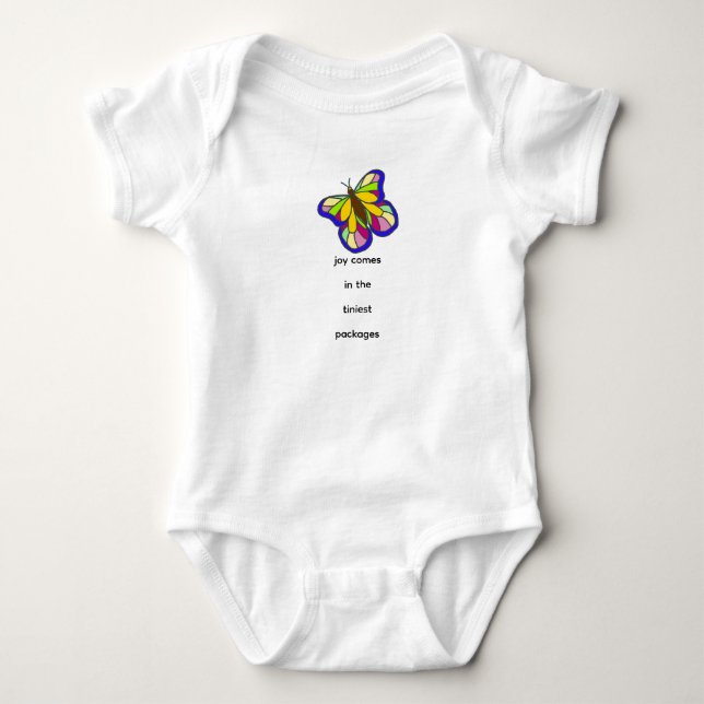 Body Para Bebê A alegria vem nos menores pacotes Body de Bebê (Frente)