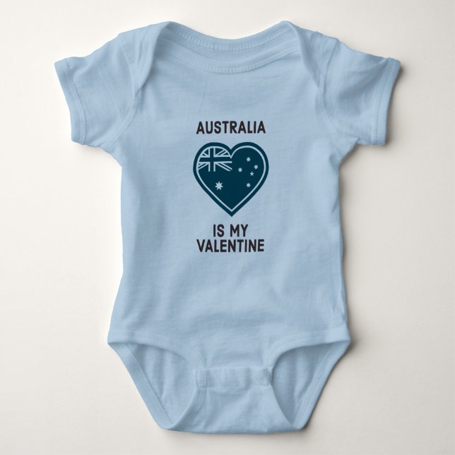 Body Para Bebê A Austrália é meu Namorados (Frente)