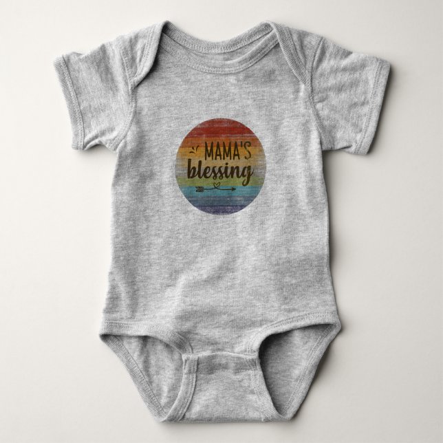 Body Para Bebê A Bênção da Mamãe Retro (Frente)