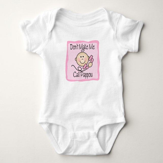 Body Para Bebê A casa de Pappou favorito do lugar frequentado (Frente)