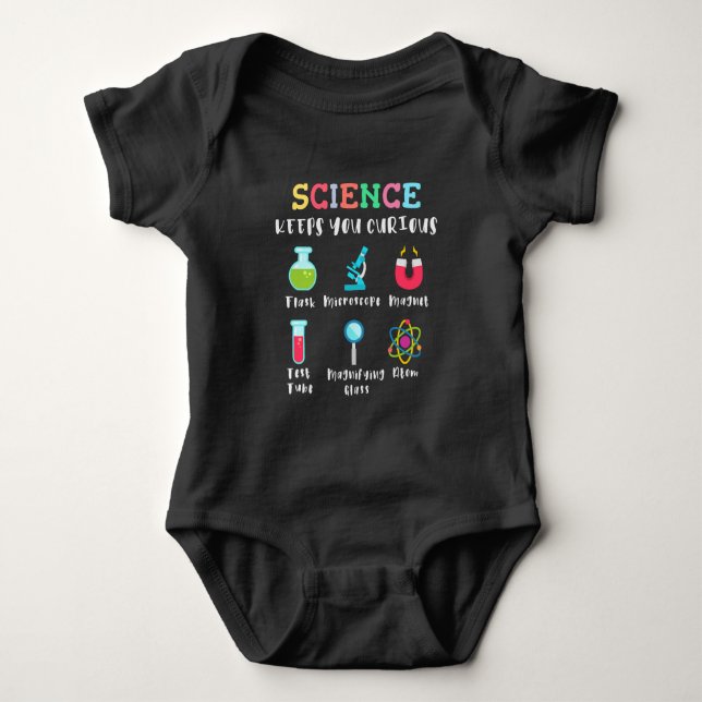 Body Para Bebê A ciência mantém você curioso (Frente)