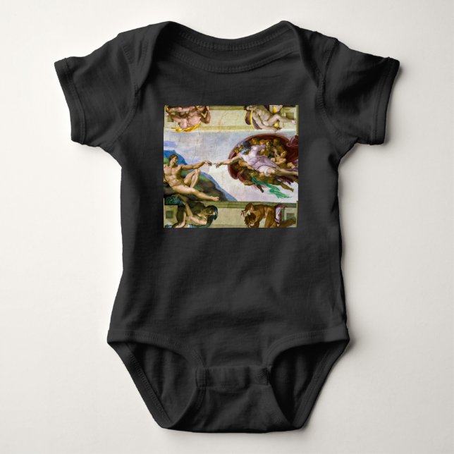 Body Para Bebê A Criação de Adão por Michelangelo (Frente)
