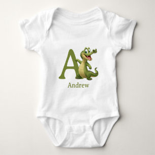 Body Para Bebê A é para Personalizar Jacaré