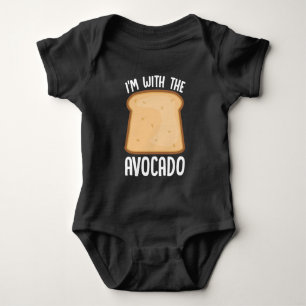 Body Para Bebê A fantasia do Dia das Bruxas Estou com o Avocado