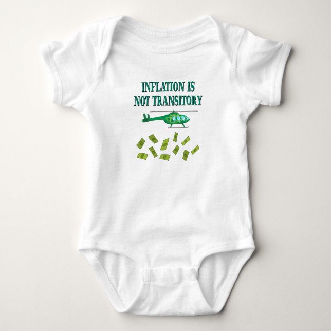 Body Para Bebê A inflação não é transitória (Frente)