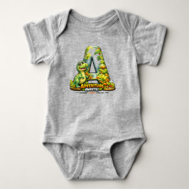 Body Para Bebê 🦖🌿 “A is for Adventure” Baby Jersey Bodysuit 👶✨