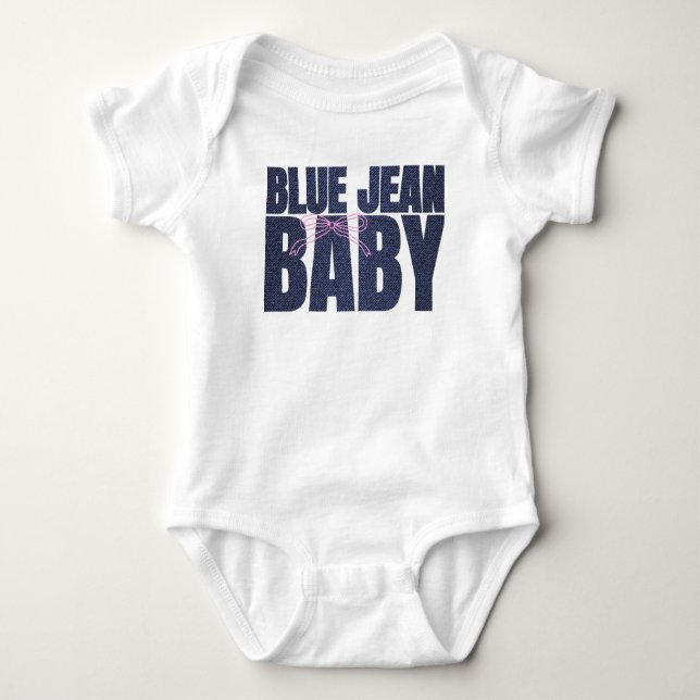 Body Para Bebê A Little Blue Jean Baby Denim Girl Baby (Frente)