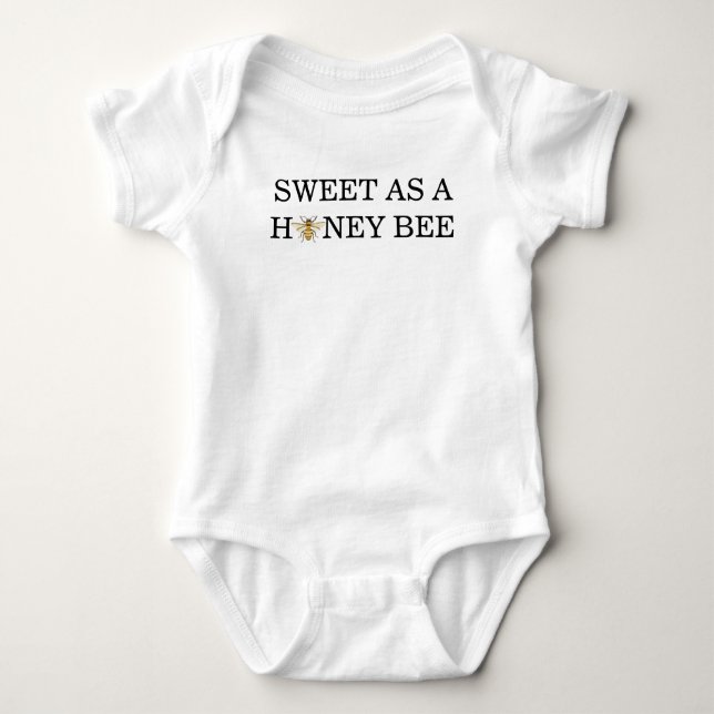 Body Para Bebê A little Honey Is On The Way Baby Shower (Frente)