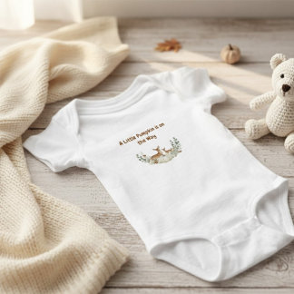 Body Para Bebê A Little Pumpkin is on the Way" Baby Bib