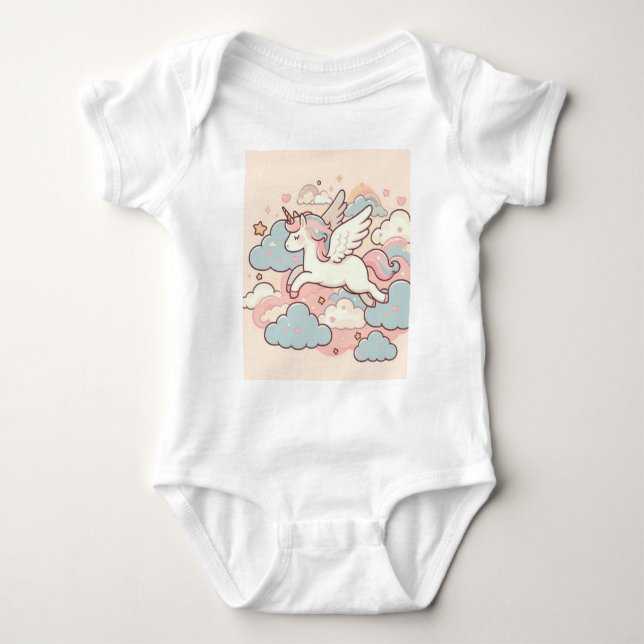 Body Para Bebê A Magia dos Unicórnios (Frente)
