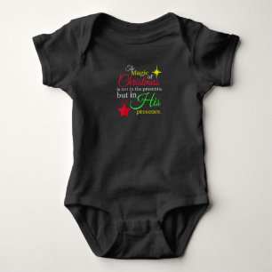 Body Para Bebê A MÁGICA DO NATAL Christian Jesus Birth