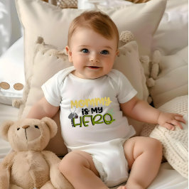 Body Para Bebê A mamãe É Minha Roupa De Bebê Herói