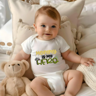 Body Para Bebê A mamãe É Minha Roupa De Bebê Herói