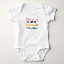 Body Para Bebê A mamãe está comendo cartas no café da manhã