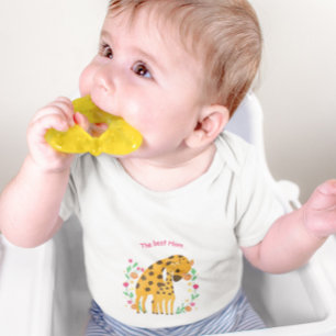 Body Para Bebê A Melhor Mãe e Menina Girafa