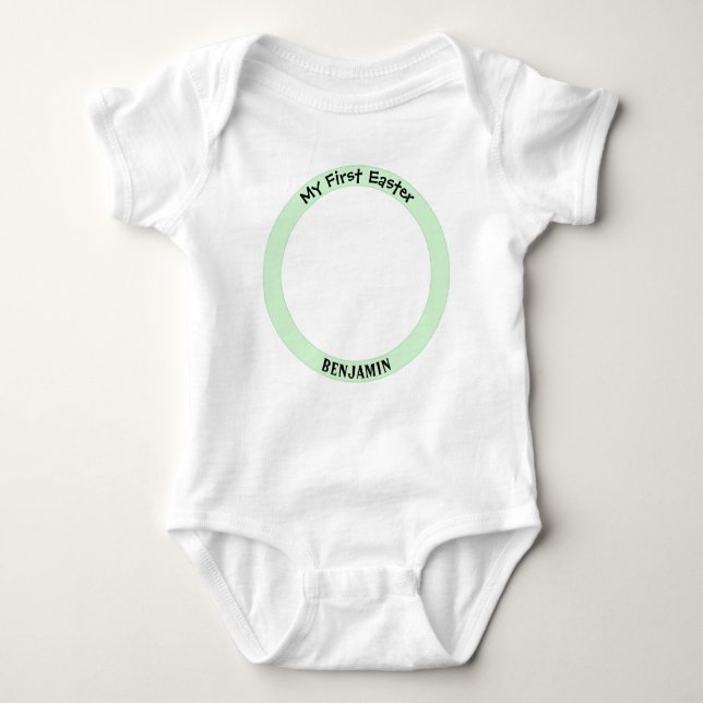 Body Para Bebê A minha primeira Páscoa de fotos (Frente)
