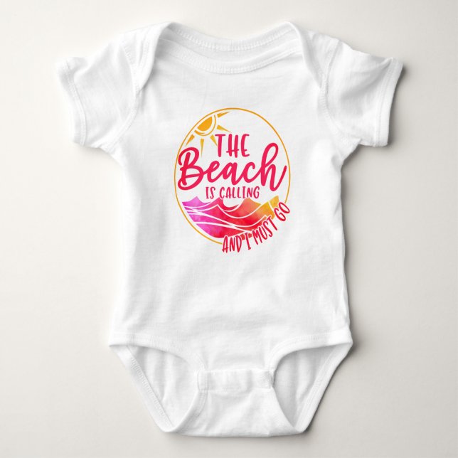 Body Para Bebê A Praia Está Chamando E Eu Devo Ir-76767 (Frente)