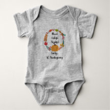 A primeira acção de graças Onsie do bebê