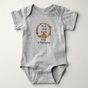 Body Para Bebê A primeira acção de graças Onsie do bebê