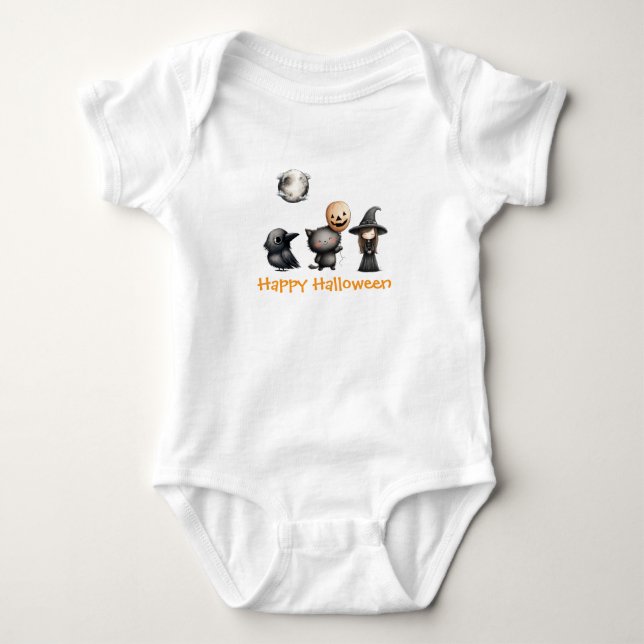 Body Para Bebê A primeira roupa assustadora do bebê (Frente)