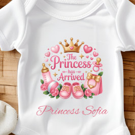 Body Para Bebê A Princesa Chegou Bebê Menina Personalizado