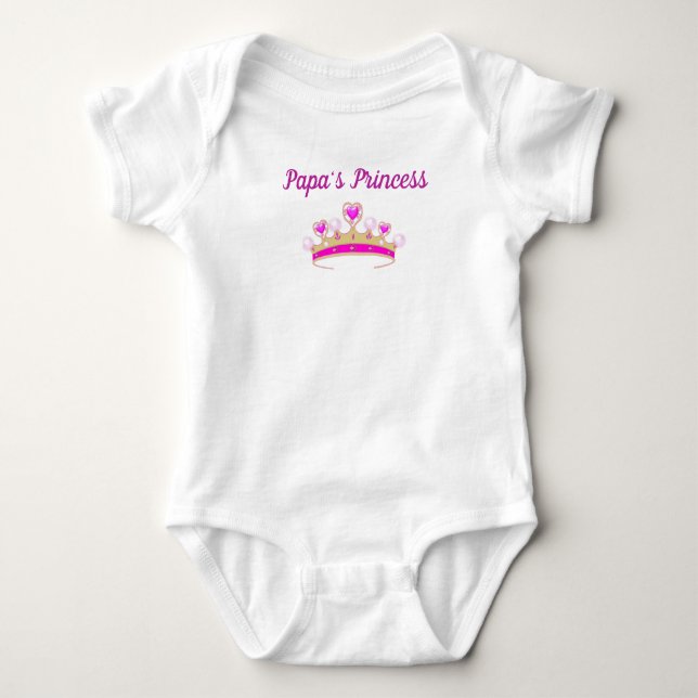 Body Para Bebê A Princesa do Papa Personalizada (Frente)