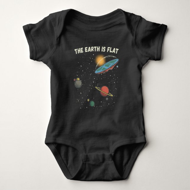 Body Para Bebê A Terra É Uma Teoria Humorosa Flagrante (Frente)