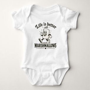 Body Para Bebê A vida é melhor com marshmallows