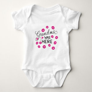 Body Para Bebê A Vovó Bonita Estava Aqui Bebê Roupa