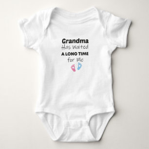 Body Para Bebê A vovó esperou muito tempo pelo meu presente