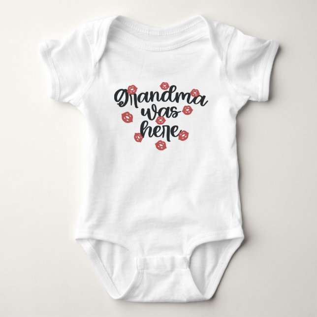 Body Para Bebê A Vovó Estava Aqui (Frente)