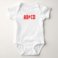 ABCD rock símbolo engraçado falso acdc piada