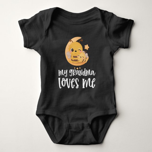 Body Para Bebê Abejas 🐝 Regalo para Nieto - Mi Abuela Me Ama (Frente)