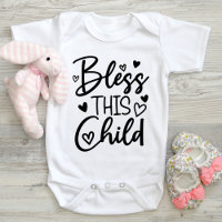 Abençoa Esta Criança Cristã Bebê De Roupa-De-Obra